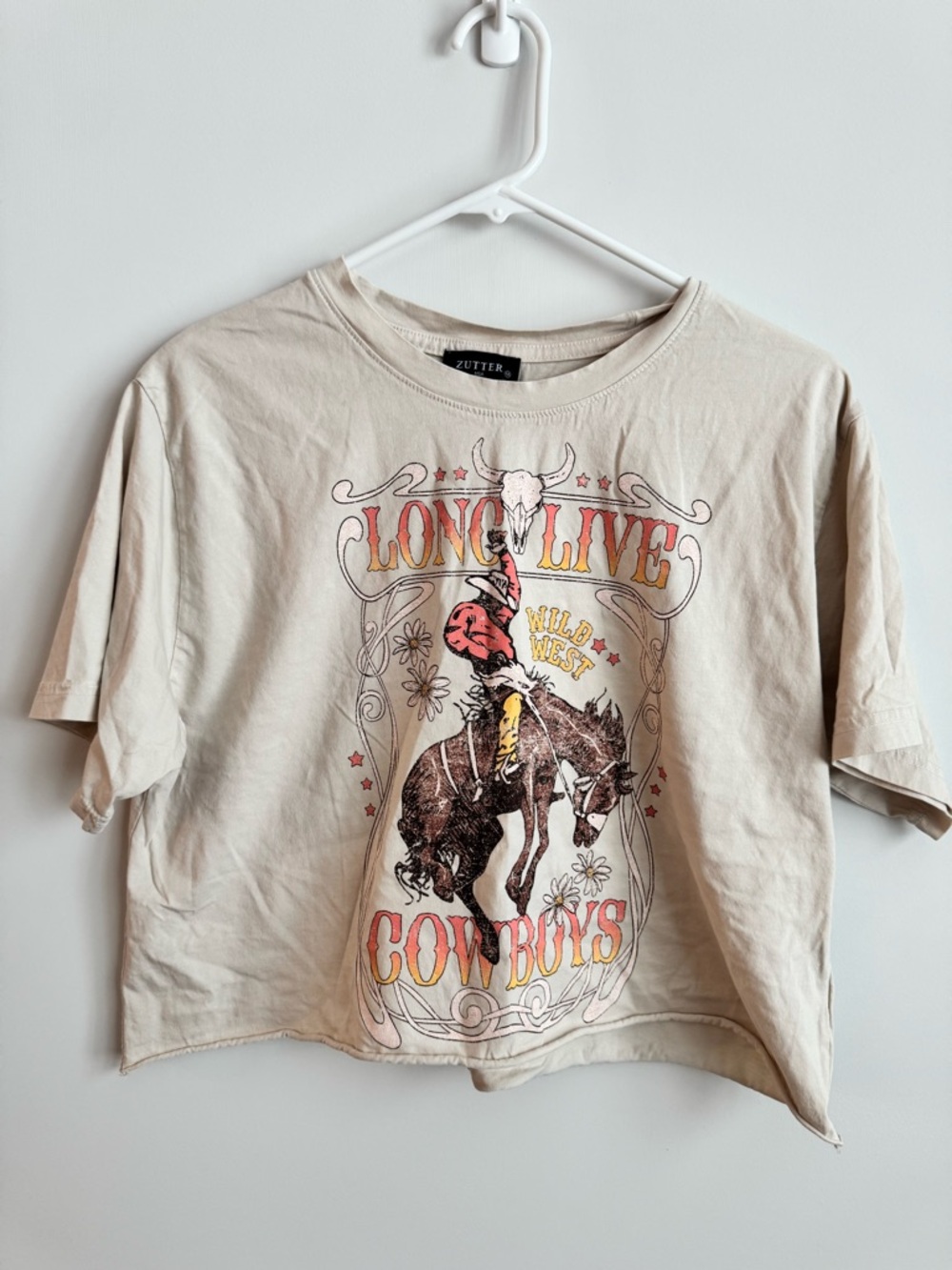 Zutter 'Long Live Cowboys' Rodeo Western Country Graphic Tee
